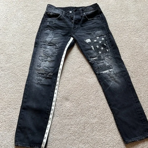 Spray Paint Relaxed Fit Rigid Jean With Paint Splatter Spray Paint
